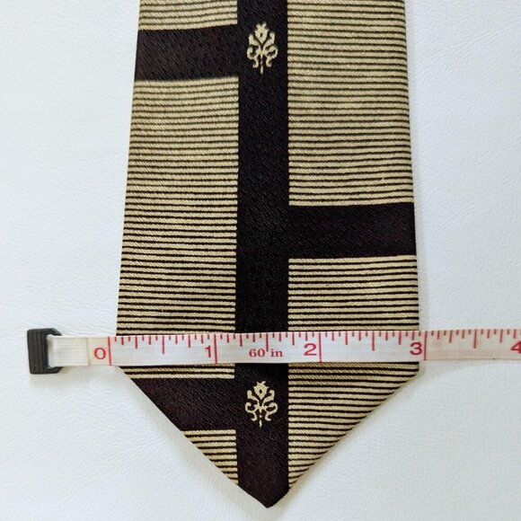 Brent Vintage Skinny 50's/60's Gold And Brown Skinny Necktie - Picture 8 of 9